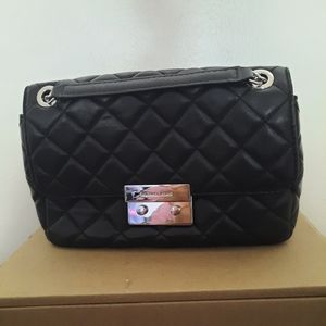 Michael Kors Black Quilted Sloan